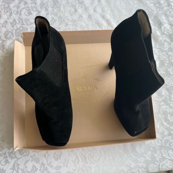 Prada peep toe platform booties - Picture 2 of 8